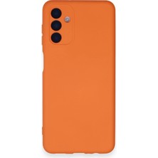 Marsilyan  Samsung Galaxy A14 4g Kılıf Nano Içi Kadife Silikon - Turuncu