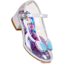Kiko Kids Unicorn Kız Çocuk Topuklu Abiye Şeffaf Ayakkabı