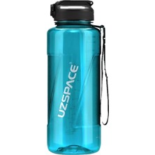 Feyza Design 1500ML Şeffaf Tritan Su Şişesi, Pipetli ve Ölçülü, Sağlıklı ve Dayanıklı