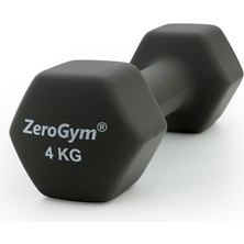 Zerogym Neopren Kaplı  Içi Demir Dambıl 4 kg Gri 1 Adet