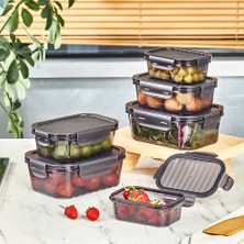 Yazıcı 6’lı Sızdırmaz Saklama Kabı Seti – Kilitli Kapaklı Plastik Erzak ve Yemek Saklama