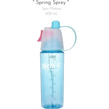 Feyza Design Spring Sprey Spor Su Matara 600 Ml, Pratik ve Hafif Suluk