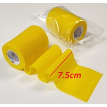 Feyza Design 7.5cm Sarı Kendinden Yapışan Bandaj, Esnek ve Güvenilir Destek