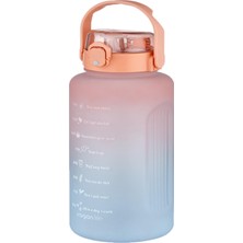 Feyza Design Mega Büyük Boy 2500ML Çift Renk Motivasyon Suyu Şişesi