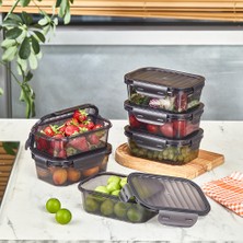 Yazıcı 6’lı Sızdırmaz Saklama Kabı Seti – Kilitli Kapaklı Plastik Erzak ve Yemek Saklama