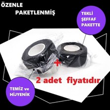 Feyza Design Yapışkan Bandaj 2,5cm x 4,5m Siyah, Çiftli Paket, Güçlü ve Güvenilir