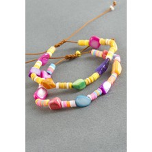 SiHako Kırık Doğaltaş Fimo Boncuk Bileklik