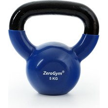 Zerogym Vinil Kaplı Içi Demir Kettlebel, Çaydanlık Dambıl 5 kg Mavi
