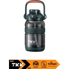 Feyza Design 1200ML Büyük Boy Tritan Su Matara, Pipetli ve Pipetsiz Kullanım, Boyun Askılı