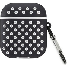 Marsilyan  Airpods 2 (2.nesil) Spor Delikli Kılıf - Siyah-Beyaz