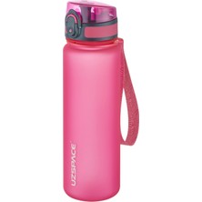 Feyza Design 500 ml Pembe Tritan Matara, Sağlam ve Hafif, Günlük Kullanım Için Ideal