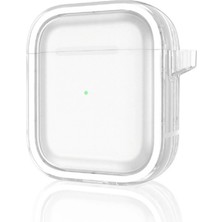 Marsilyan Movenchy Airpods 4 (4.nesil) Shiny Şeffaf Kılıf - Beyaz