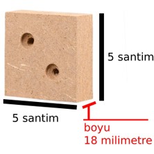 X-Perk Masa Sandalye Koltuk Sehpa Kanepe Ünite Ayak Yükseltici Yükseltme Takoz Boy 18 Milim Doğal Boyasız