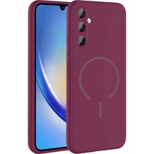 Başkenttekno Samsung Galaxy A14 Kılıf Meta Lansman M-Safe Kamera Korumalı Içi Kadife Yumuşak Renkli Süet Silikon