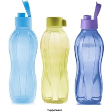 Feyza Design Çevre Dostu 750 ml Eco Şişe Seti, Kolay ve Vidalı Kapaklarla Kullanımda Rahat