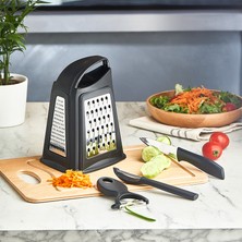 Yazıcı Çok Amaçlı Mutfak Seti – 2 Soyacak + Hazneli Rende + Paslanmaz Çelik Bıçak