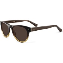 Sama Humphrey 54 Sunset Solıd Brown Kahverengı Polarize Gri Kahve Unısex Güneş Gözlüğü