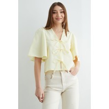 FullaModa Önden Bağlamalı Geniş Kol Kimono