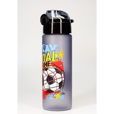 Feyza Design Çocuk Tritan Su Matara, Pipetli, 550 Ml, Futbol Desenli, Bpa Içermeyen