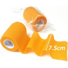 Feyza Design Turuncu Kendinden Yapışkan Koban Bandaj 7.5cm, Güçlü ve Esnek Koruyucu