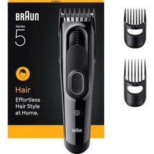 Braventa Collection Braun Saç Kesme Makinesi Series 5, +3 Aksesuar, Ömür Boyu Keskin Bıçak, 17 Uzunluk, HC5530