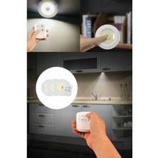 Uzaktan Kumandalı Yapışkanlı 3'lü LED Spot Lamba