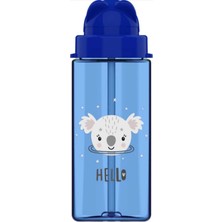 Feyza Design Renkli Pipetli Pet Matara 500CC, Eğlenceli ve Şık Tasarım