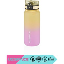 Feyza Design 650ML Çift Renkli Bpa'sız Kapaklı Motivasyonel Tritan Su Şişesi