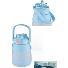Feyza Design 1000ML Softtouch Su Matara, Çift Kullanım ve Pipetli/pipetsiz Tasarım