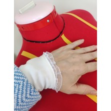 Feyza Design Beyaz Gömlek Görünümlü Manşet Uzatma Kolluğu, Şıklık ve Rahatlık Sağlar