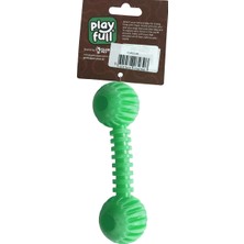 Pazarcan Sağlam Plastik Dental Dumbel Köpek Oyuncağı 12 x 3,5 cm Yeşil
