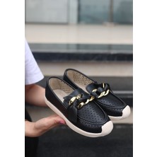 Modanı Seç Riwan Siyah Cilt Babet Ayakkabı