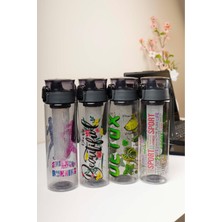 Feyza Design Desenli 800 ml Detox Su Matarası, Sağlıklı ve Şık Tasarım
