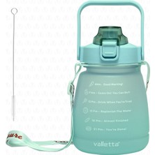 Feyza Design Yeşil Motivasyonel 1,3l Su Matarası, Bpa Içermeyen Sağlıklı Tasarım