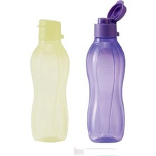 Feyza Design Çift Renkli 500 ml Şişe Suluk, Açık Sarı ve Lila, Hafif ve Dayanıklı