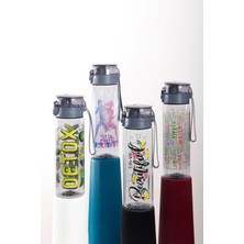 Feyza Design Renkli Desenli 800 ml Su Matara, Sağlıklı ve Şık Tasarım