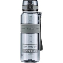 Feyza Design Büyük Boy 1000ML Tritan Silikon Gövde Motivasyonlu Su Matarası