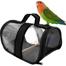 Pazarcan Tünekli Kuş Taşıma Çantası 20-30 cm Siyah