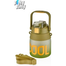 Feyza Design 1000ML Softtouch Su Matara, Çift Kullanım, Pipetli ve Pipetsiz Tasarım