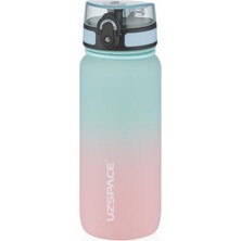Feyza Design 650 ml Softtouch Tritan Su Matara, Gradient Renk, Mint ve Pembe Tonlarda