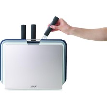 Braventa Collection Nest 6 Parçalı Kesme Tahtası ve Bıçak Seti, Gümüş