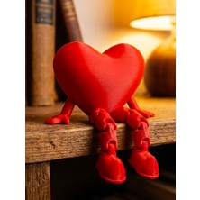 Sevgililer Günü Hediyesi - Oturan Kalp - Kitaplık Süsü