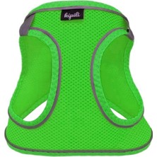 Pazarcan Üç Kilitli Sportif Kedi Köpek Göğüs Tasması 20-24 cm Xxx-Small Yeşil