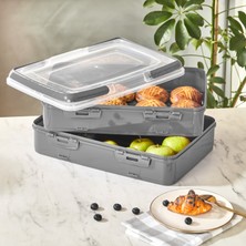 Yazıcı 2 Katlı Borcam Taşıma Kabı – Büyük Boy, Börek Pasta ve Piknik Için Kapaklı Taşıma Kabı