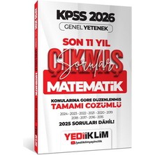 Yediiklim Yayınları Yediiklim 2026 KPSS Genel Yetenek Matematik Konularına Göre Tamam