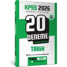 Yediiklim Yayınları Yediiklim 2026 KPSS Genel Kültür Tarih Tamamı Çözümlü 20 Deneme Y