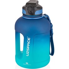 Feyza Design 1700ML Çift Renk Softtouch Su Matarası, Pipetli, Taşıma ve Kulplu