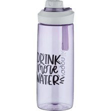 Feyza Design 720 ml Çevir Aç Tritan Su Matara, Silikon Taşıma Askısı ve Süzgeçli