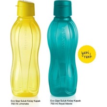 Feyza Design Çiftli 750ML Eko Cam Şişe Seti, Pratik Kapaklar, Sağlıklı ve Şık Tasarım