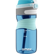Feyza Design 450 ml Tritan Spor Matara, Pipetli, Koku Yapmaz, Bpa Içermez, Mavi